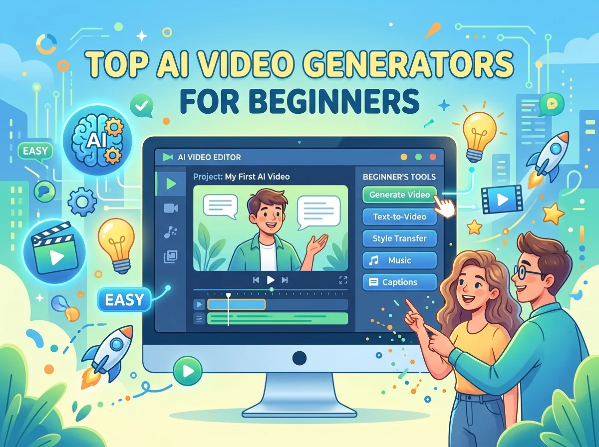 Top AI Video Generator Tools for Complete Beginners
